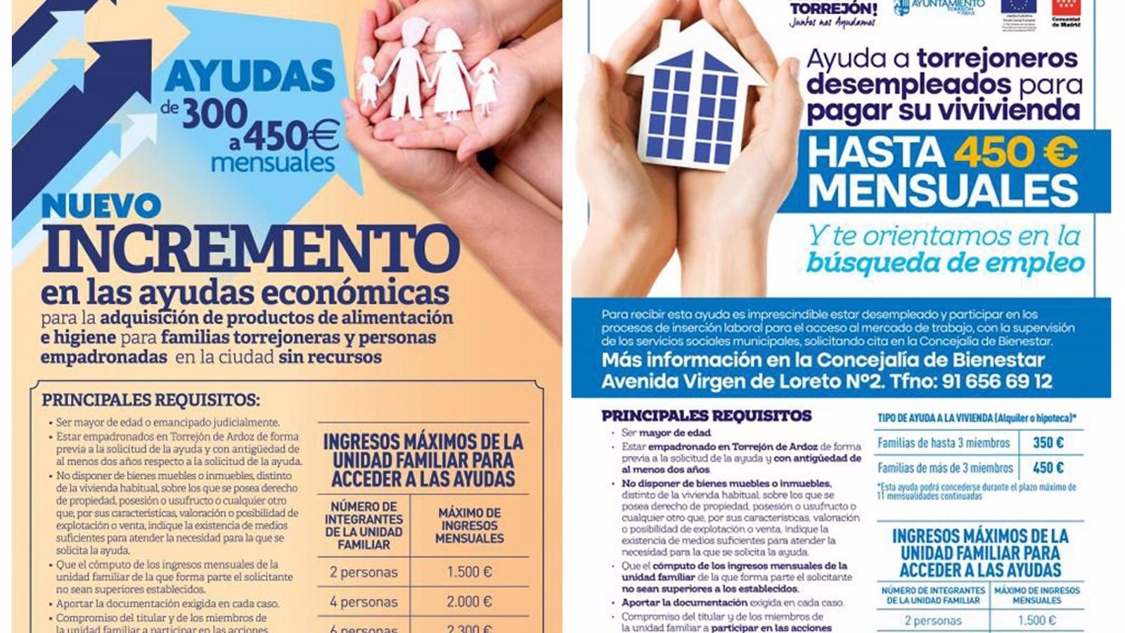 Torrejón incrementa un 62,5% las ayudas a desempleados para el pago de su vivienda
