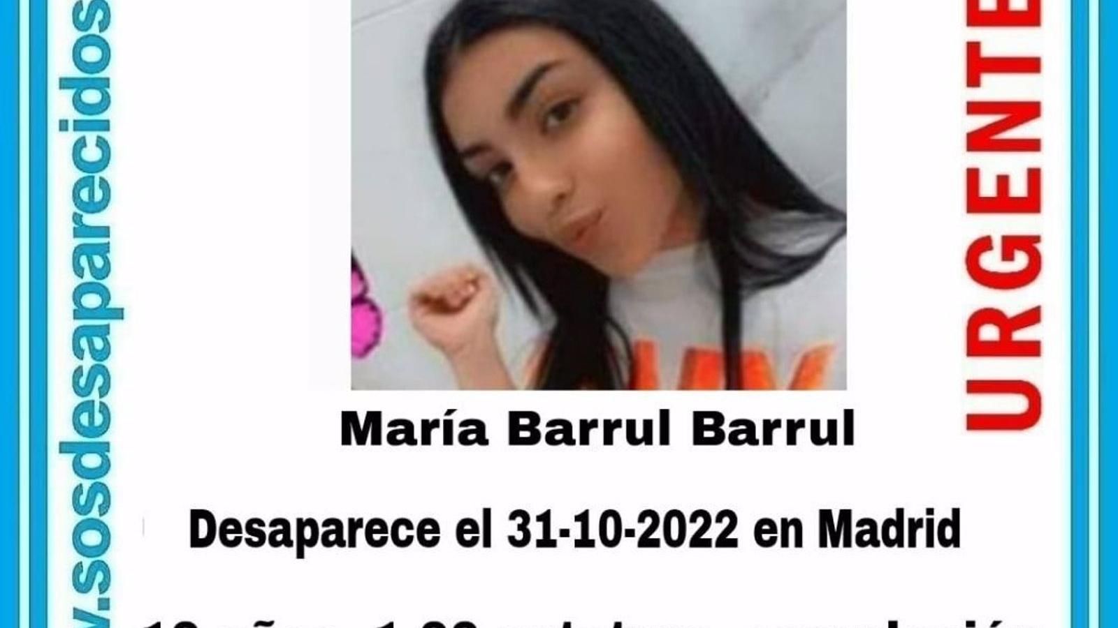  Buscan a una chica de 16 años desaparecida hace 17 días en Madrid