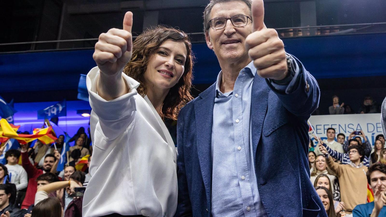 Feijóo arropará a Díaz Ayuso en la cena de Navidad del PP de Madrid