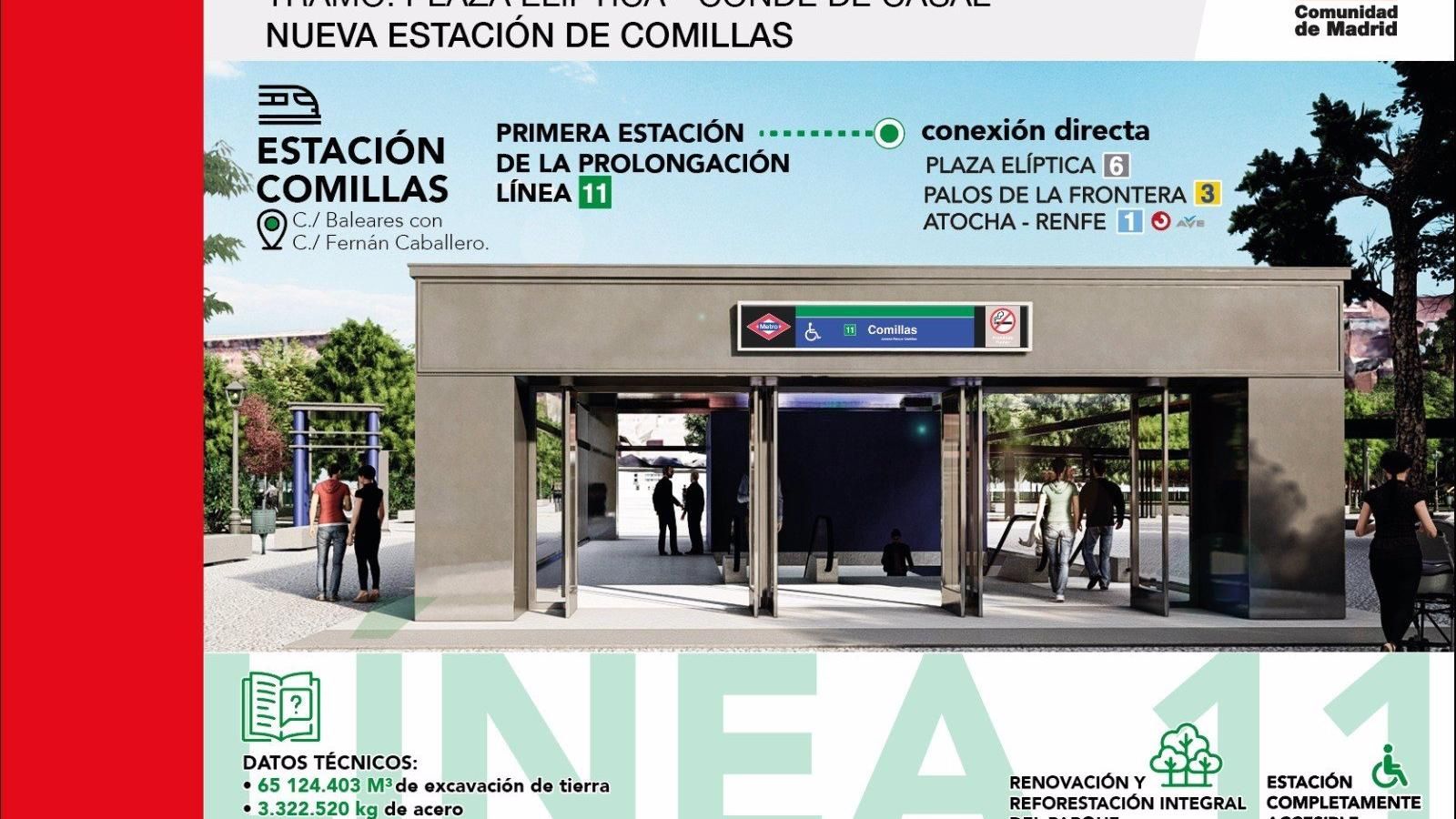 La Comunidad invierte más de 12 millones en la primera fase para la ampliación de la Línea 11 de Metro