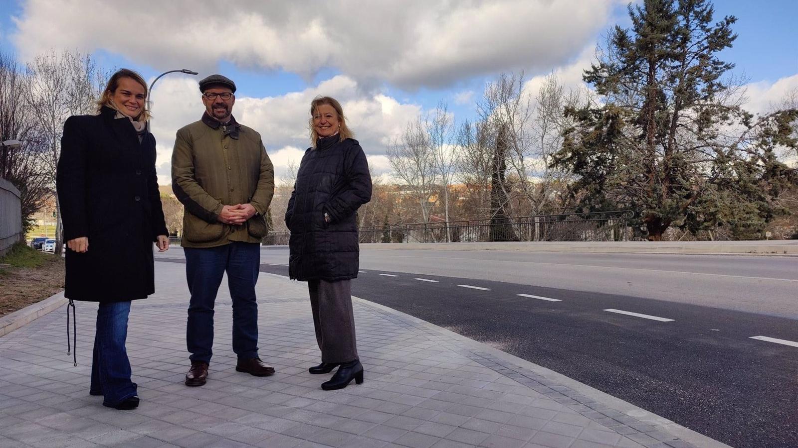 La carretera de Húmera cuenta con aceras ampliadas y nuevas tras la segunda fase de sus obras de mejora de accesibilidad