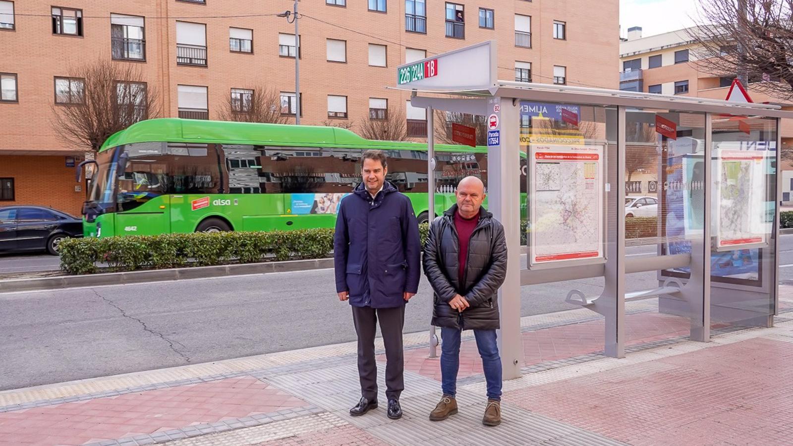 Reformadas en Torrejón 46 paradas de autobús para hacerlas accesibles a personas con movilidad reducida