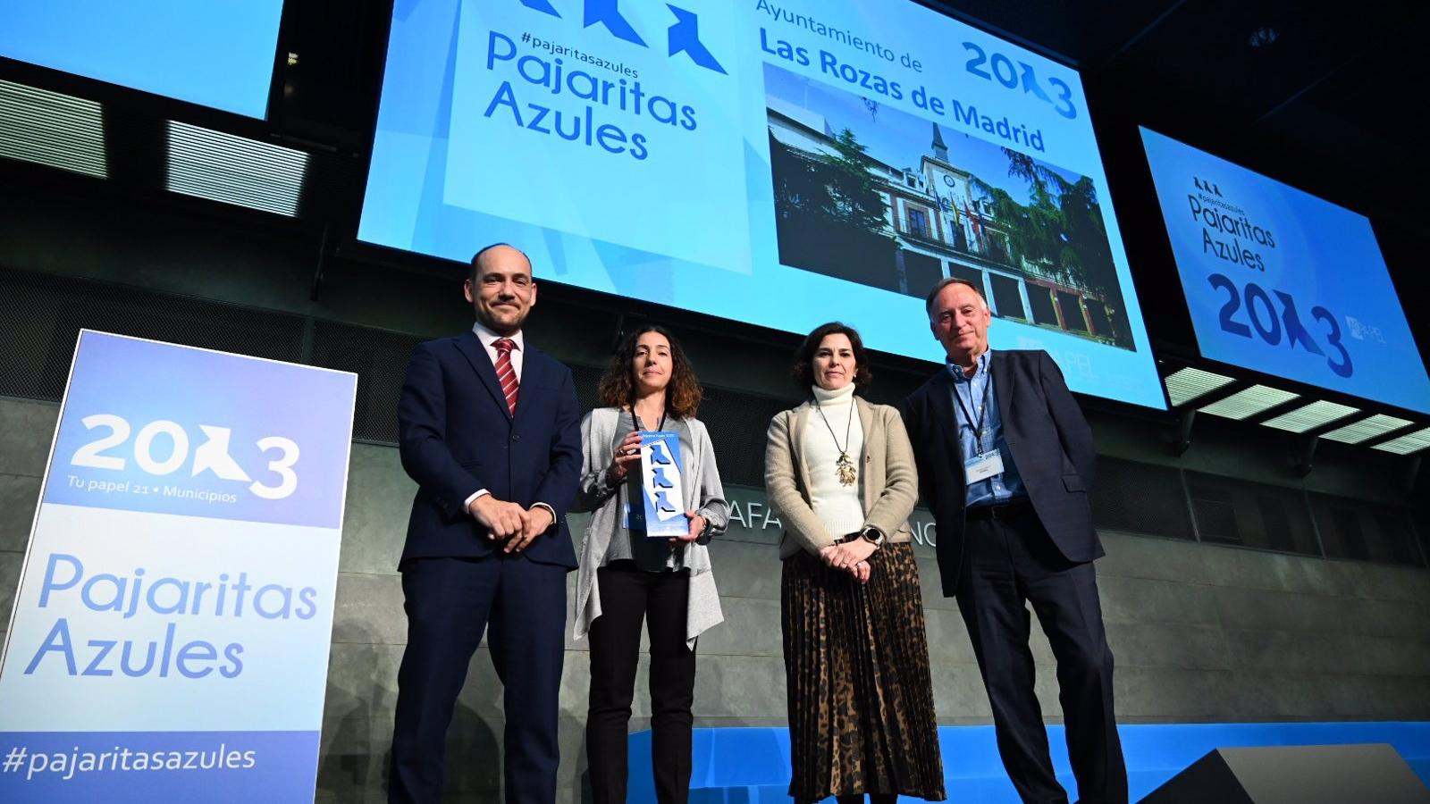 Tres Pajaritas Azules reconocen el compromiso de Las Rozas con el reciclaje de papel y cartón