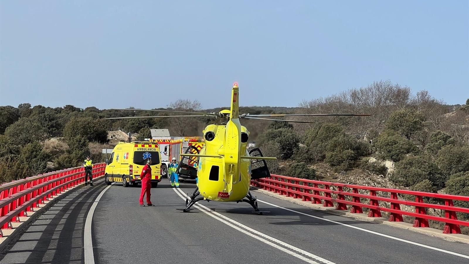 Muere un joven de 19 años en una colisión frontal entre dos vehículos en la M-607 en Colmenar Viejo