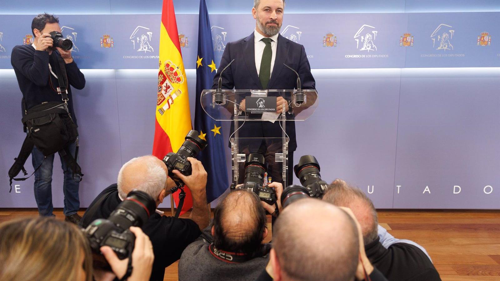 Abascal espera que la moción de censura se debata antes de abril para intentar convocar las elecciones generales con las municipales
