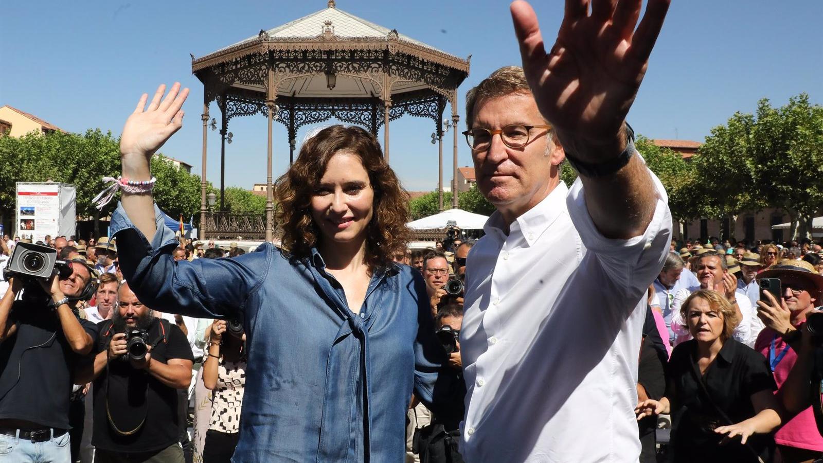 Díaz Ayuso y Feijóo se lanzan a por el voto hispano en Madrid