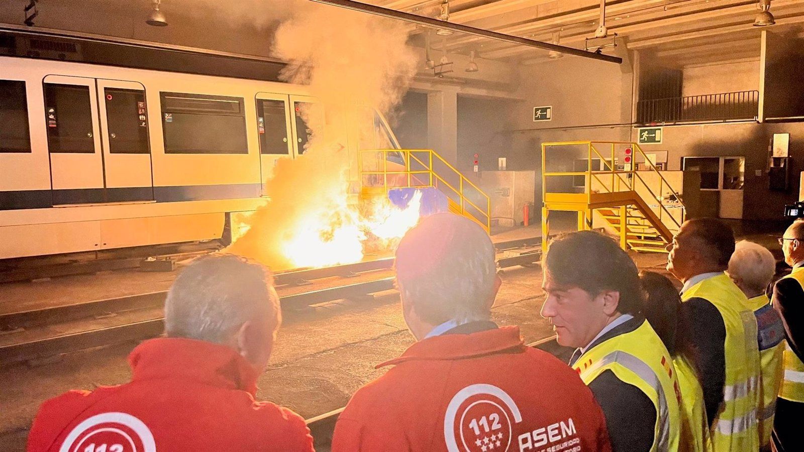 Simulacro de incendio en la Línea 12 de Metro