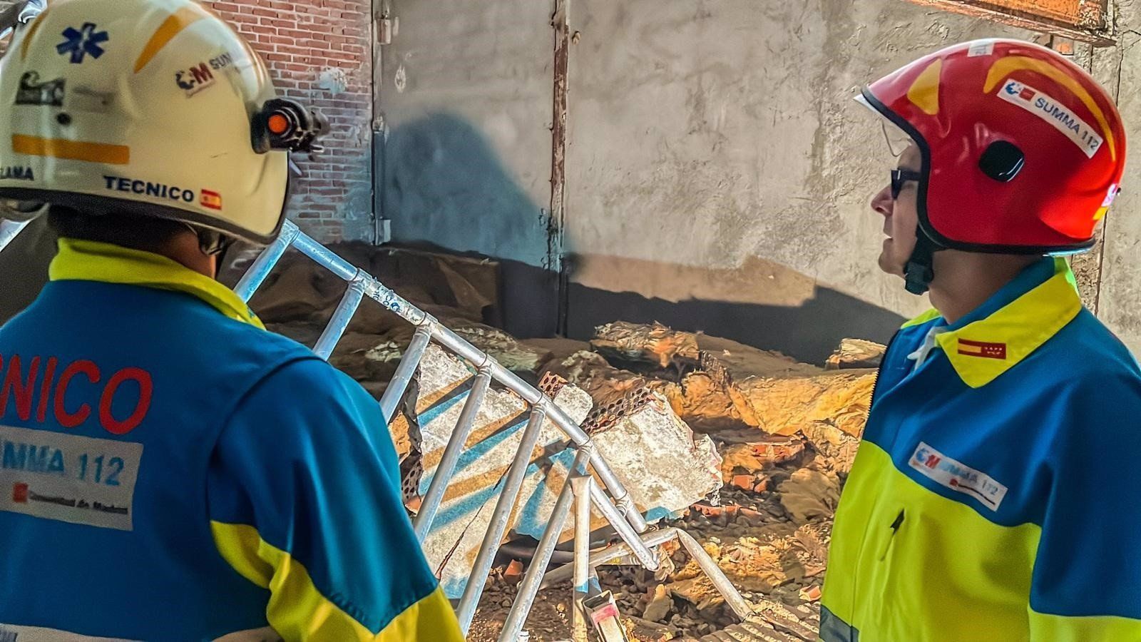 Heridos dos trabajadores, uno de ellos grave, tras el derrumbe de un muro de ladrillo en una obra en Tetuán