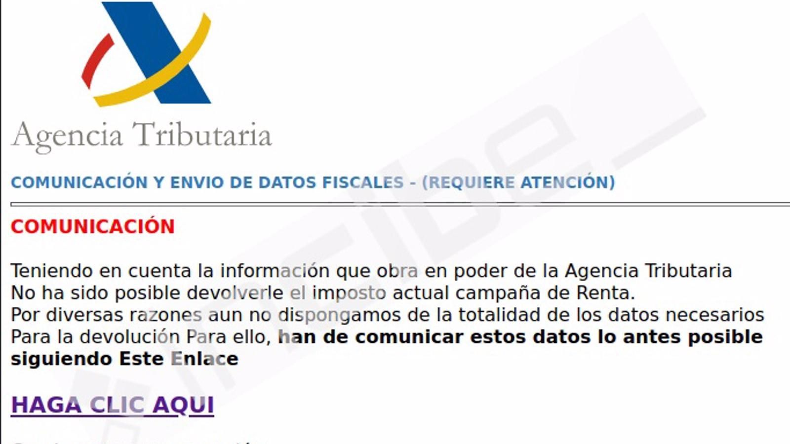  Alertan de una campaña de malware con emails que suplantan a la Agencia Tributaria