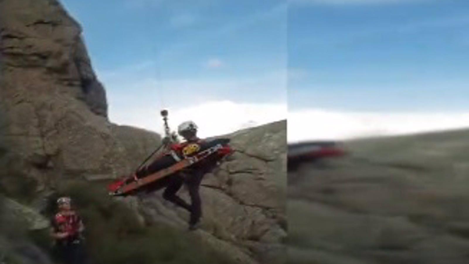 Rescatan a una escaladora que cayó en el puerto de Navacerrada