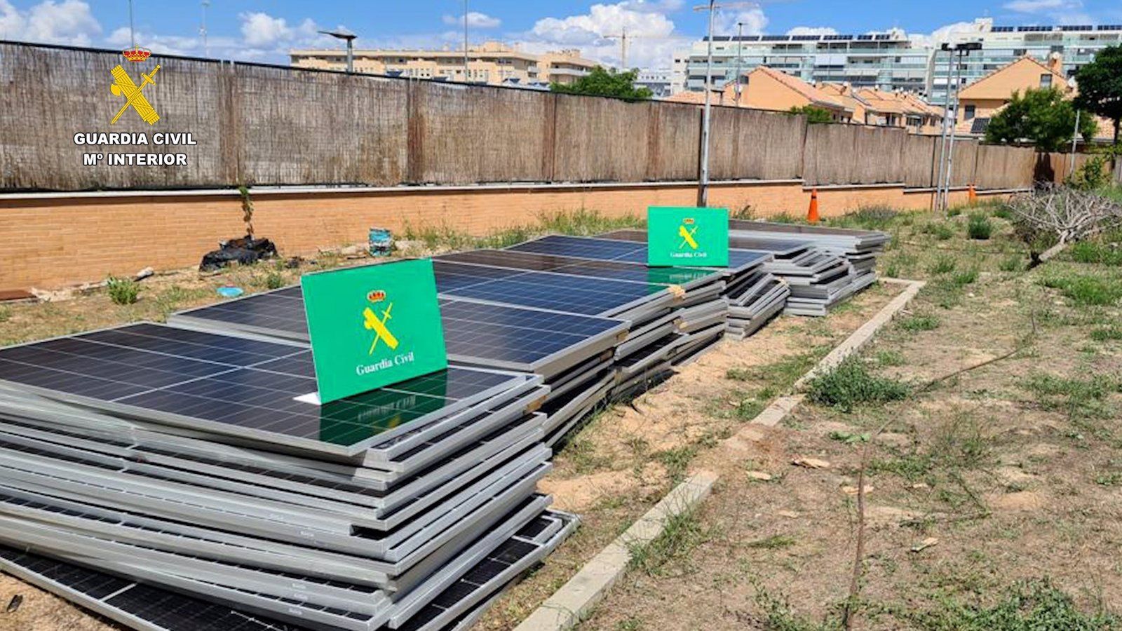 Desmantelada una organización dedicada al robo de placas solares