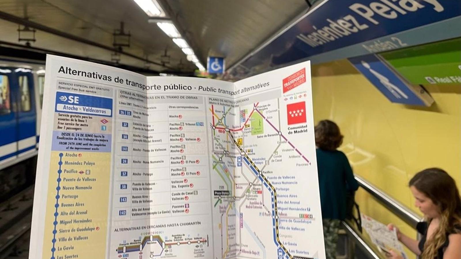 Metro corta la Línea 1 entre Valdecarros y Sol hasta octubre