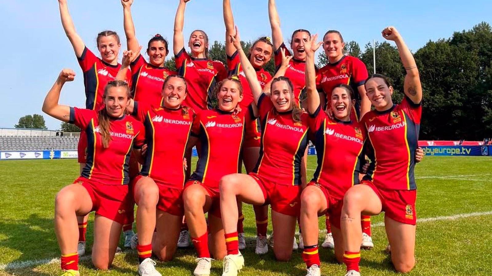 La selección española femenina de Rugby seven, subcampeona de Europa