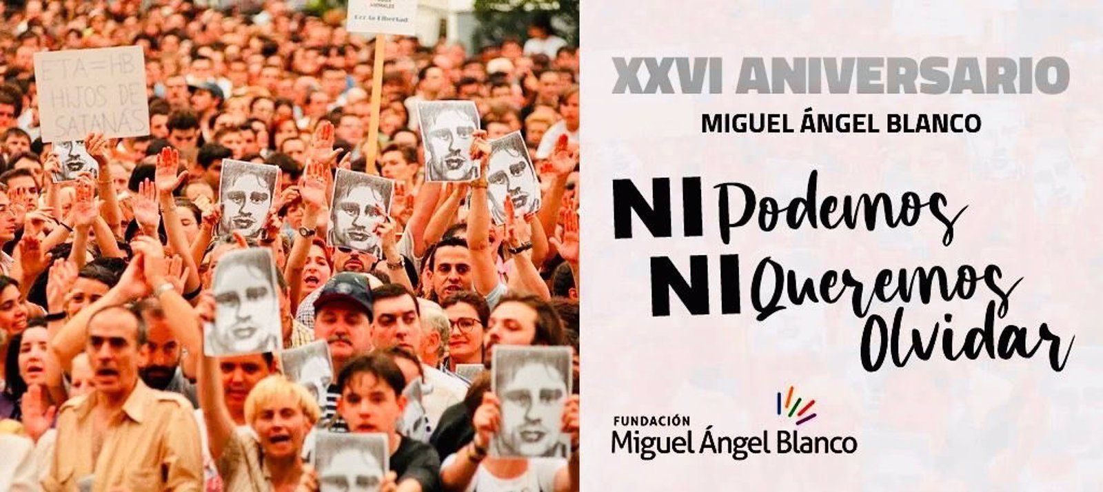 Pozuelo, Galapagar y Alcobendas recuerdan este lunes a Miguel Ángel Blanco en el 26 aniversario de su secuestro