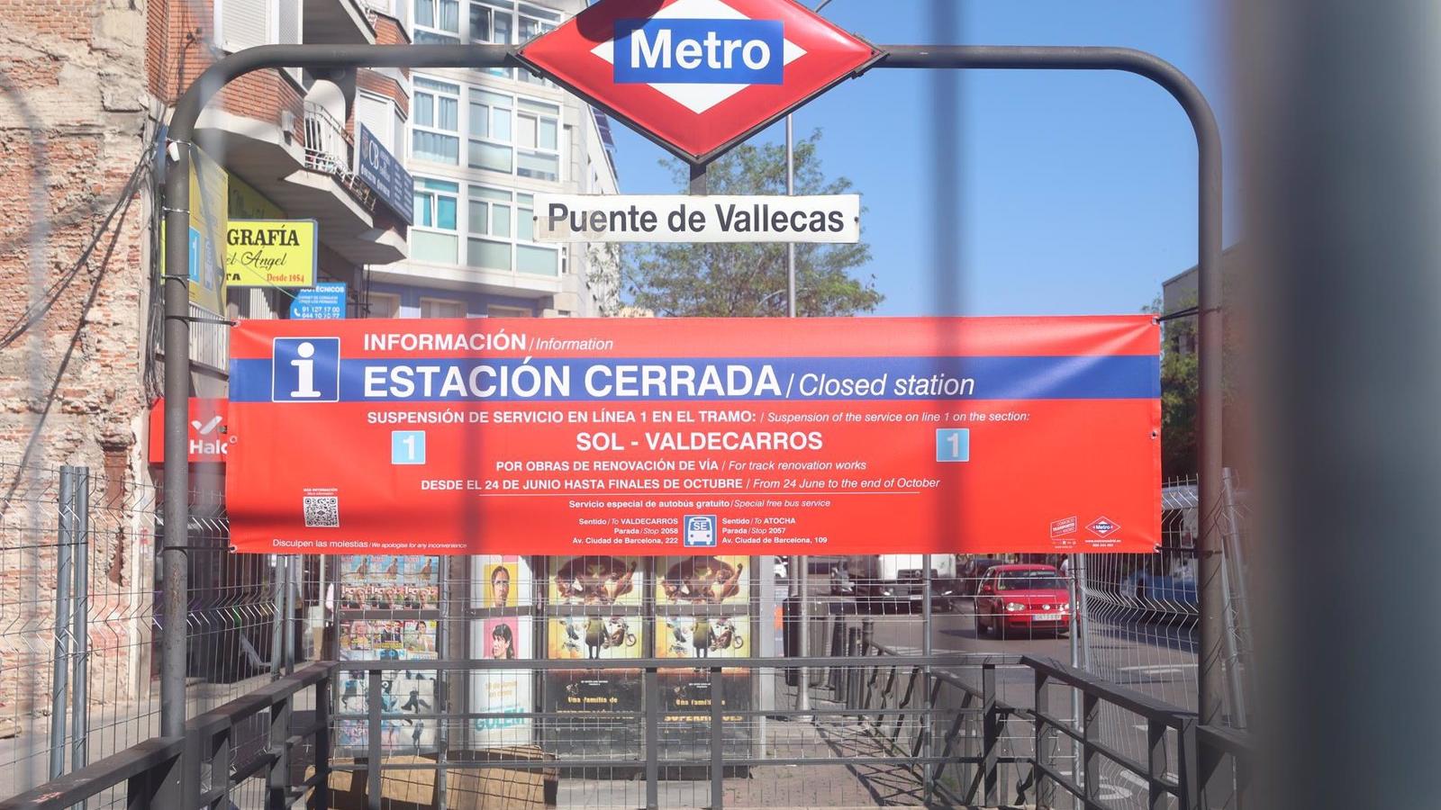 Piden que el servicio sustitutivo de autobuses por el corte de la L1 de Metro llegue hasta Sol o Cibeles