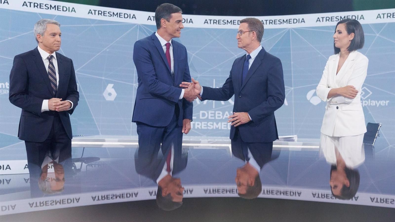 El debate entre Sánchez y Feijóo fue visto por 5,9 millones de espectadores