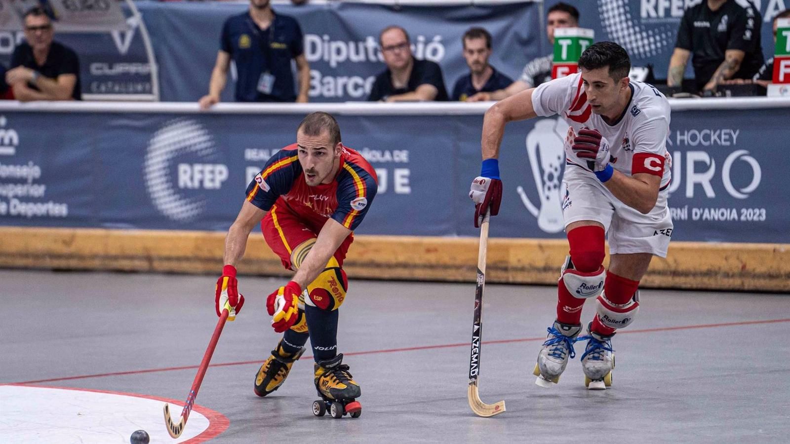 La selección española de hockey patines vuelve a chocar contra Francia en su debut en el Europeo
