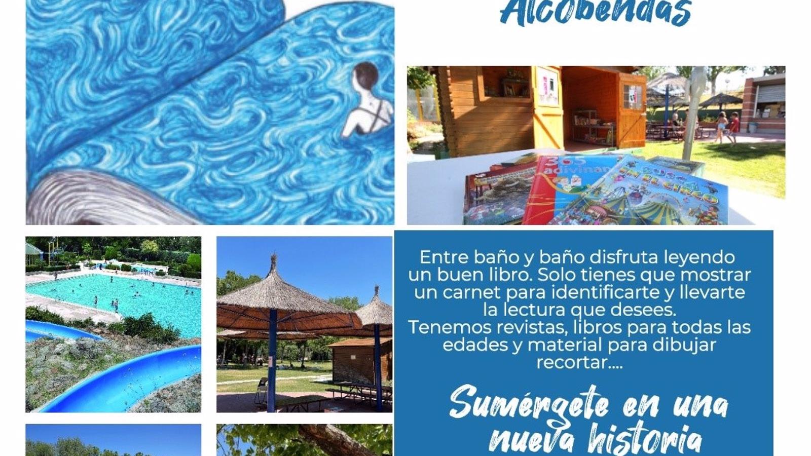 La piscina del Polideportivo José Caballero de Alcobendas ofrece libros y revistas a los usuarios