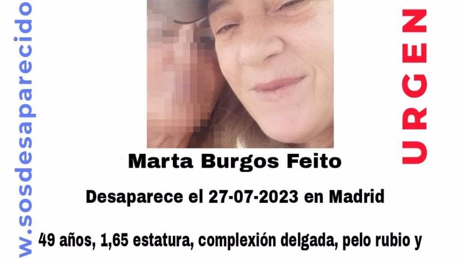  Buscan a una mujer de 61 años desaparecida hace casi un mes en Madrid