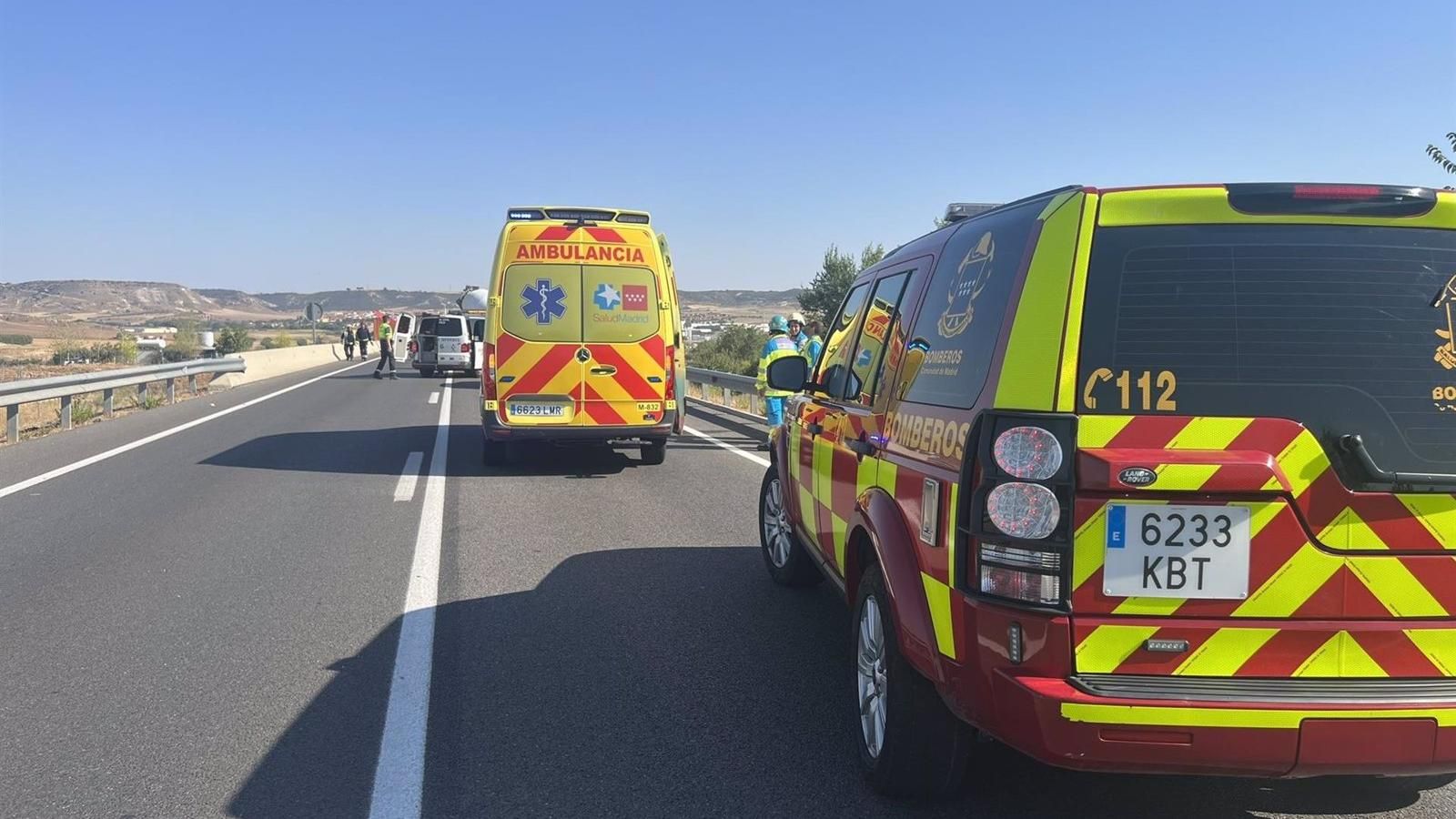 Muere un hombre de 54 años en un accidente de tráfico en la M-224 a la entrada de Torres de la Alameda