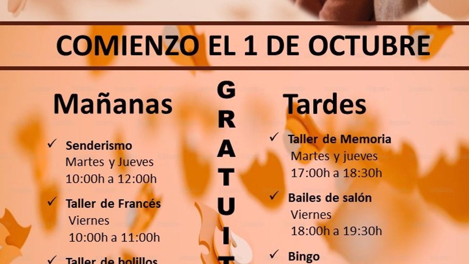 Francés, bolillos, senderismo y bailes de salón, entre los talleres para mayores de Valdemorillo que empiezan en octubre