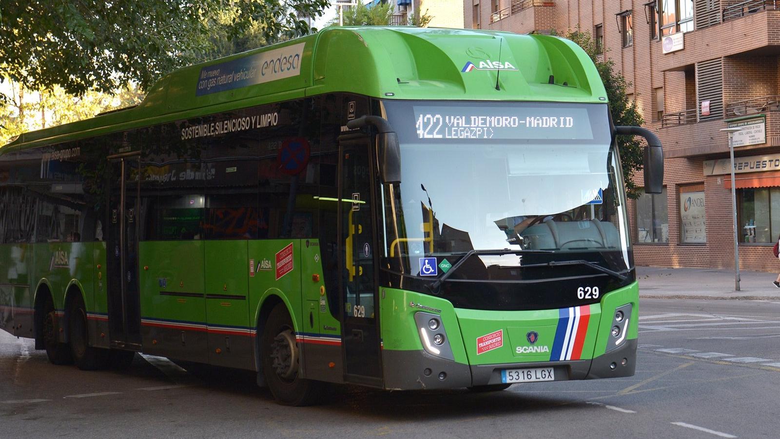 La Comunidad amplía la frecuencia de la línea de autobús 422, que une Valdemoro con Madrid