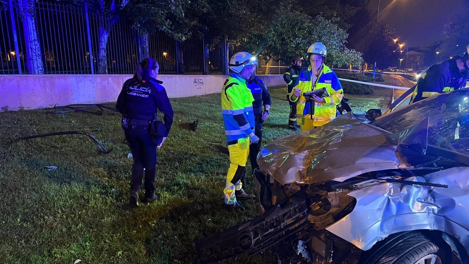 Tres heridos graves, dos de ellos menores, en un accidente de tráfico en Leganés