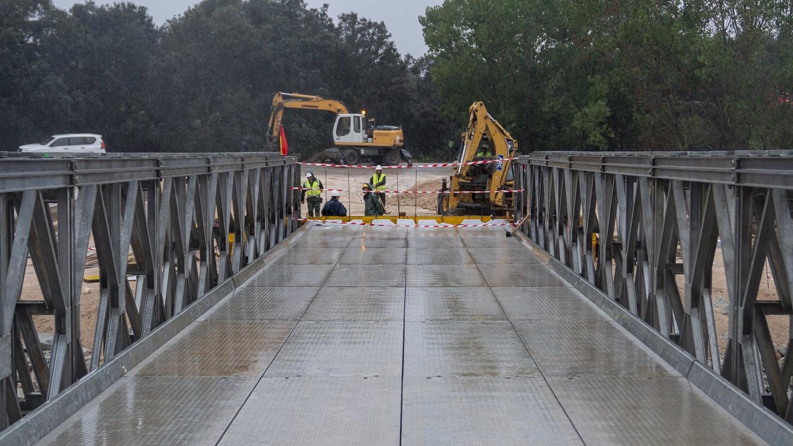 Los puentes temporales instalados entre Aldea de Fresno y Villamanta abren al tráfico