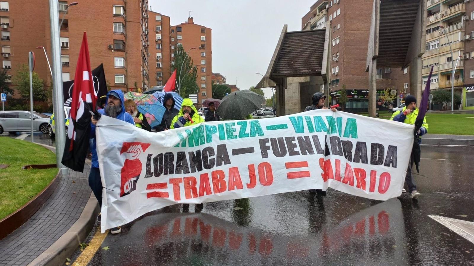 Trabajadores de limpieza viaria de Loranca de Fuenlabrada van a la huelga indefinida