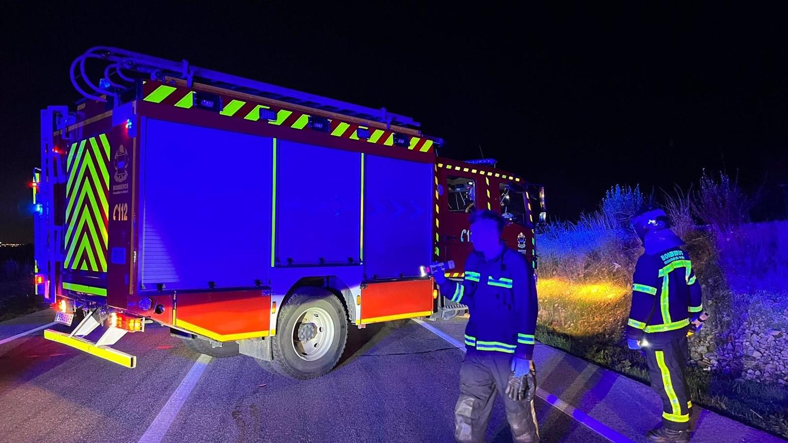 Herido grave el conductor de un camión en un accidente en la M-50 en San Fernando de Henares