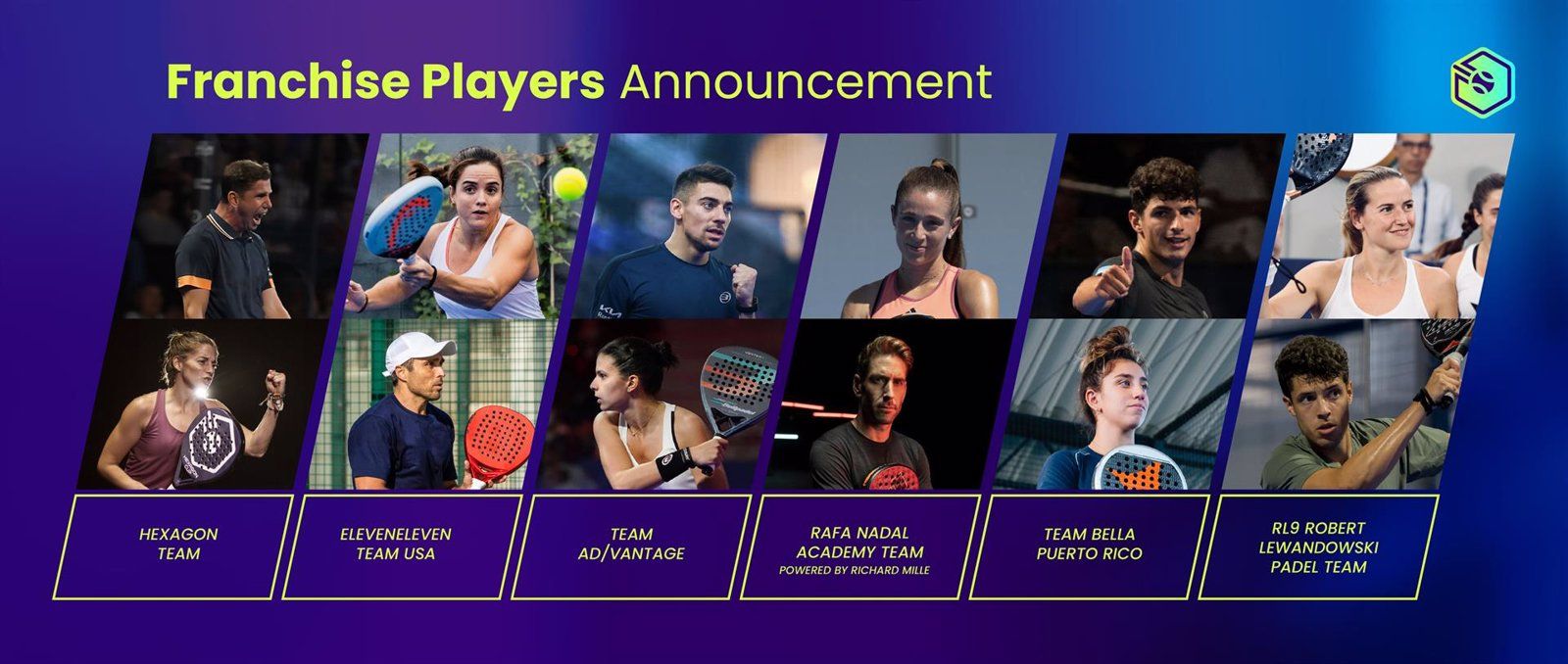 Arturo Coello, Agustín Tapia, Paula Josemaría y Ariana Sánchez estarán en la Hexagon Cup