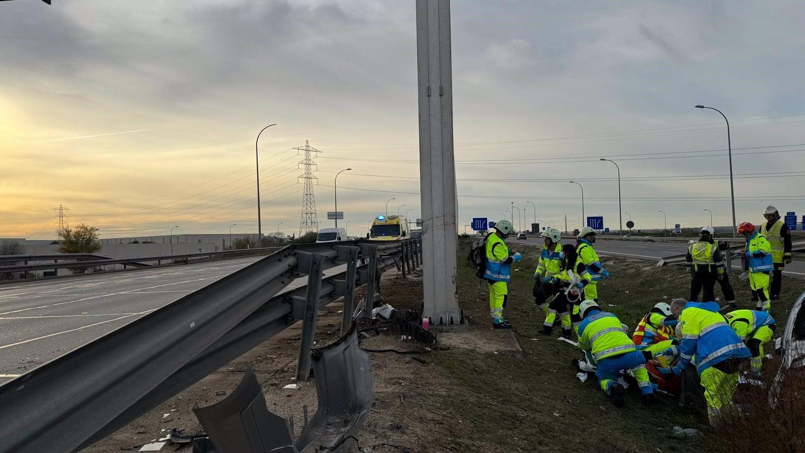 Fallece un hombre de 33 años en un accidente de tráfico en la M-50 en Getafe