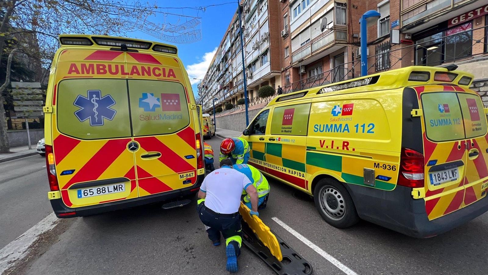  Herido grave un trabajador al caerle encima un silenciador de 100 kilos en Leganés