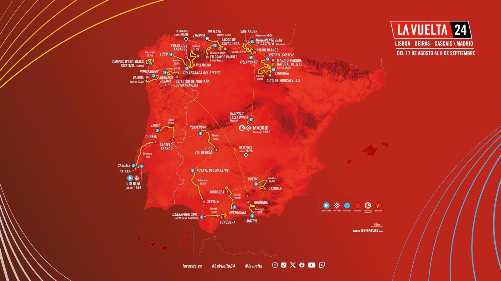 La Vuelta Ciclista a España de 2024 terminará el 8 de septiembre en Madrid