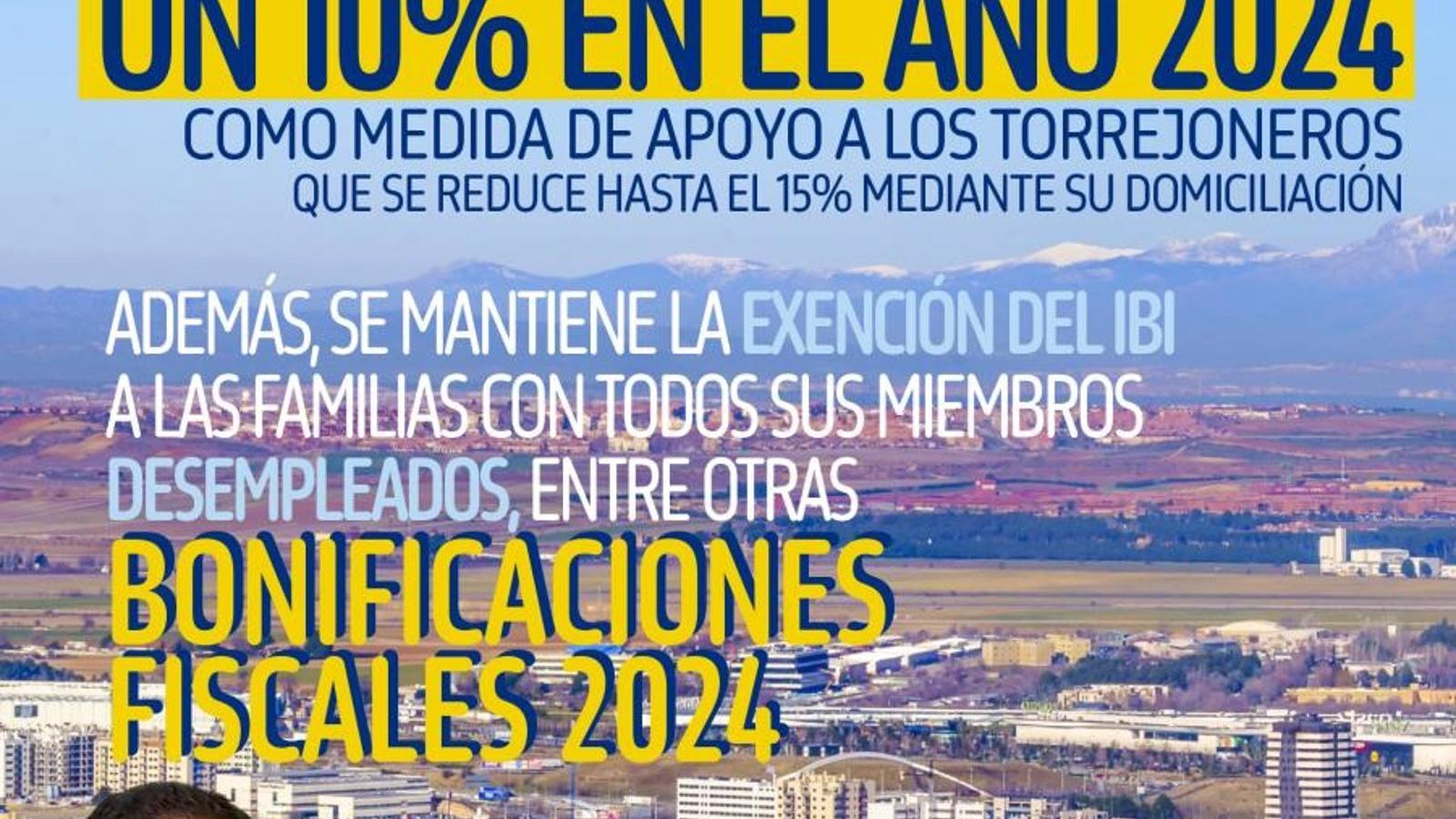 Torrejón mantiene la bajada del IBI un 10% en el año 2024