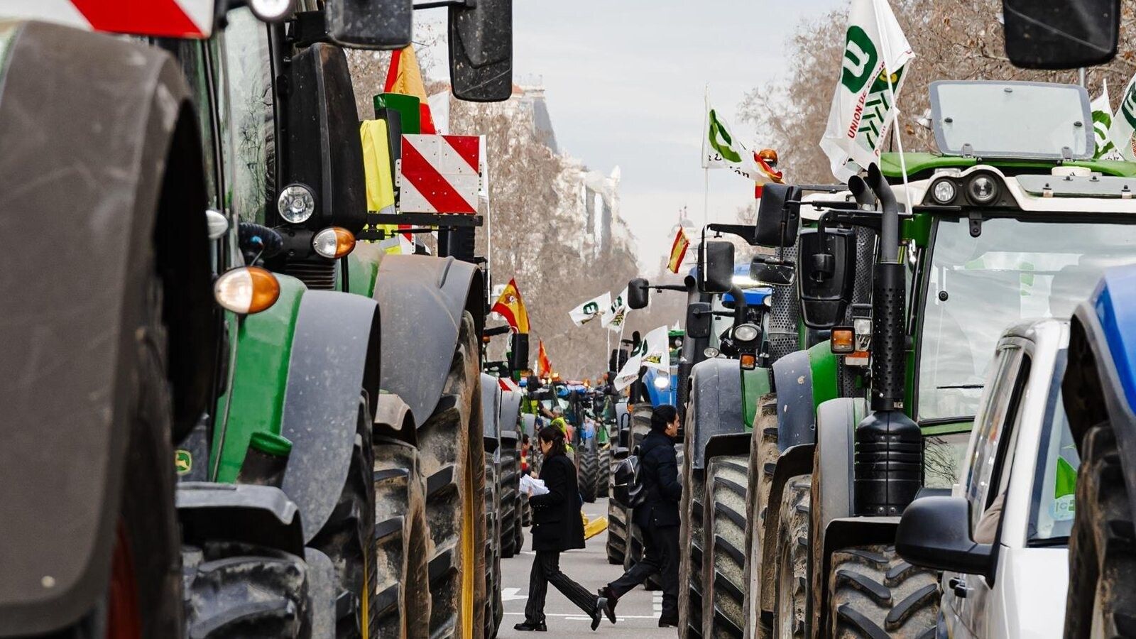 El tráfico en la ciudad de Madrid desciende un 3,7% por las protestas agrícolas