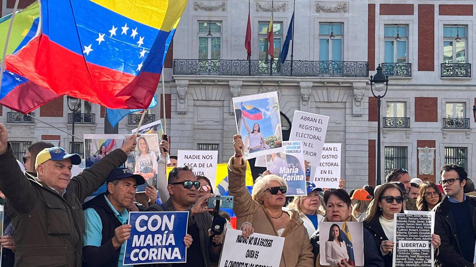 PP y Vox se suman a la concentración de Sol por unas "elecciones libres" en Venezuela y en apoyo a María Corina Machado