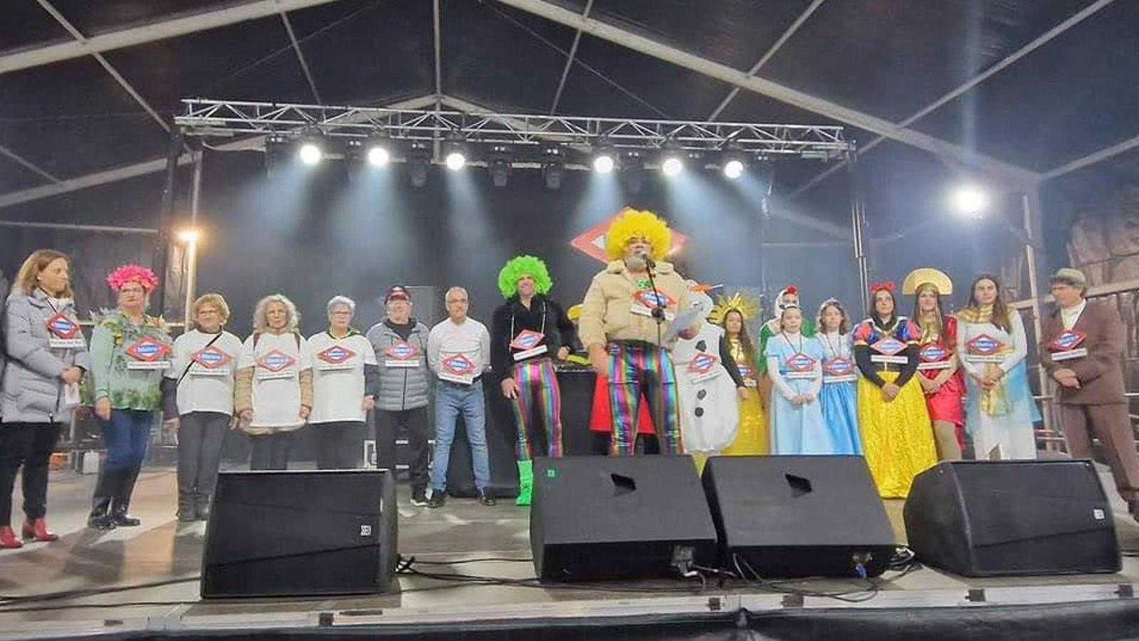 Los pregoneros del Carnaval y la alcaldesa de Getafe reivindican el Metro a Perales