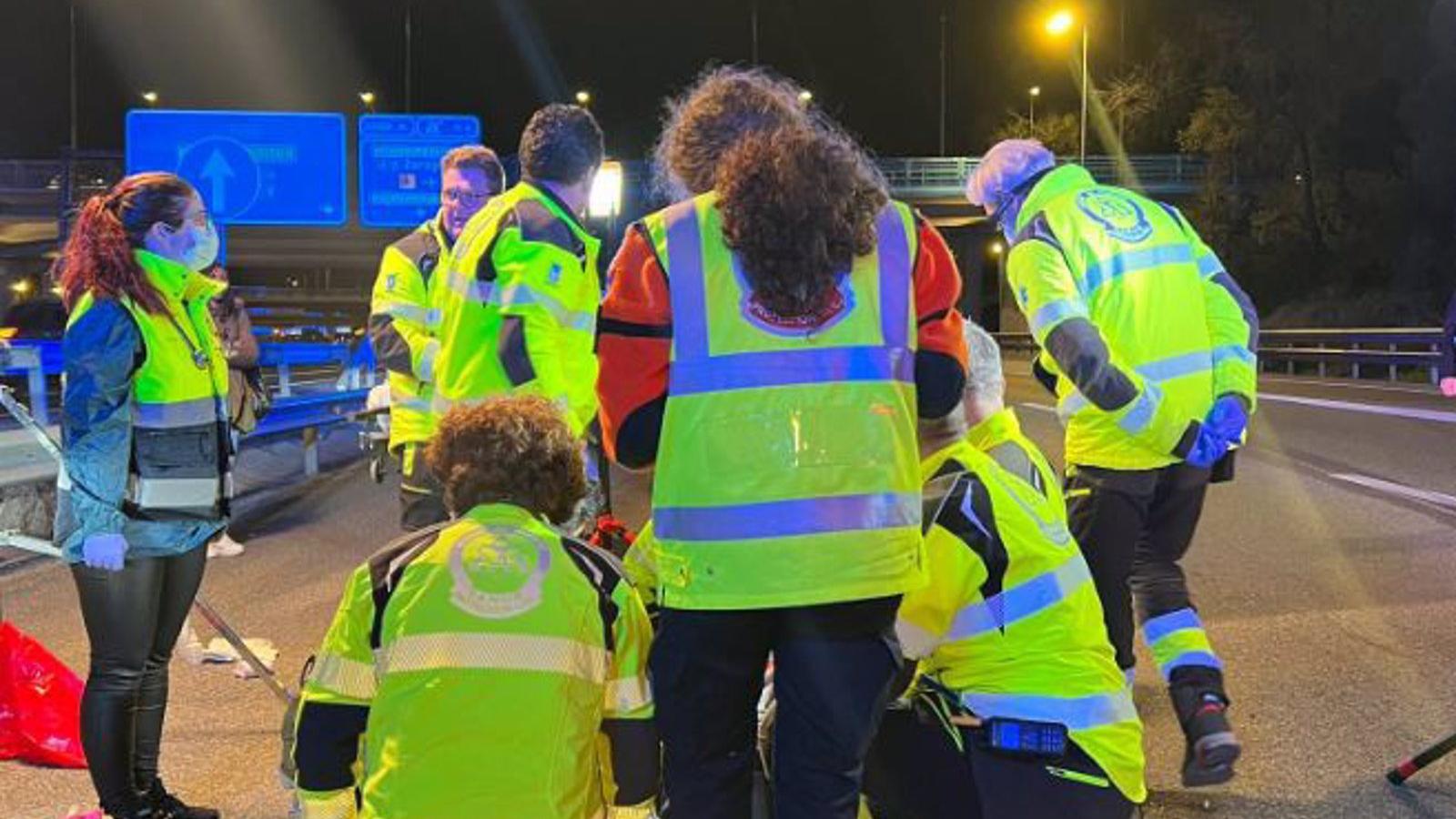  Herido un motorista tras colisionar con un turismo en la M-30, a la altura de Ciudad Lineal