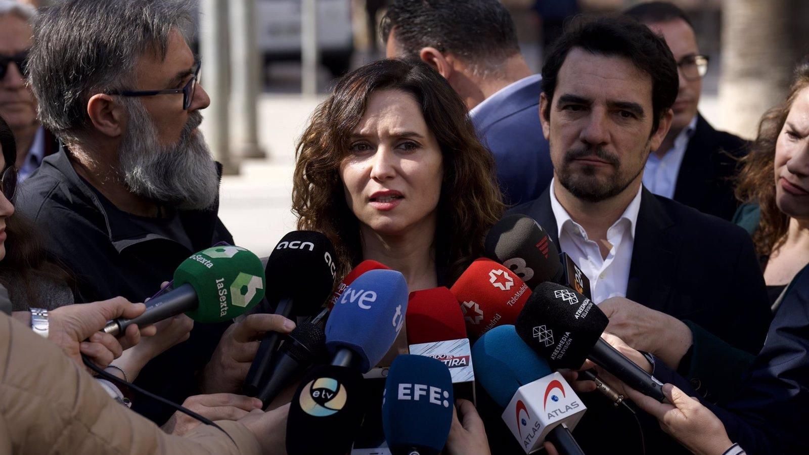 Díaz Ayuso defiende que la investigación fiscal a su pareja "nada tiene que ver con la Comunidad"