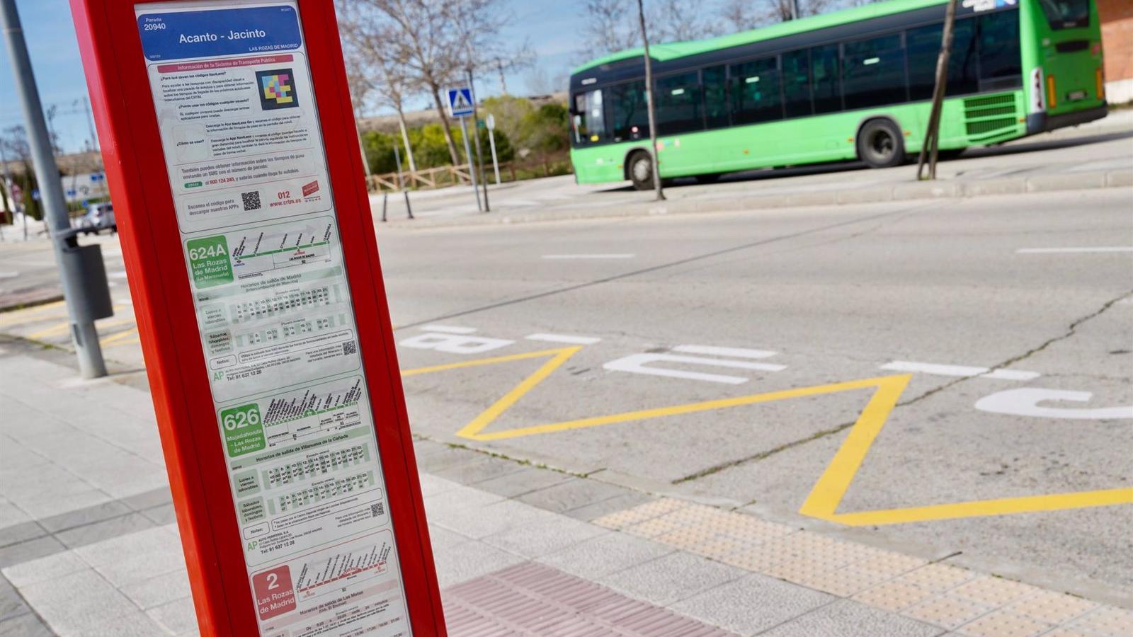 La línea 626 de autobús de Las Rozas contará con una nueva cabecera junto al centro deportivo y cultural