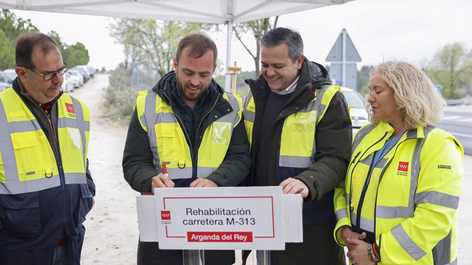 Rehabilitada la carretera M-313 en Arganda del Rey para mejorar la seguridad vial de casi 4.000 vehículos