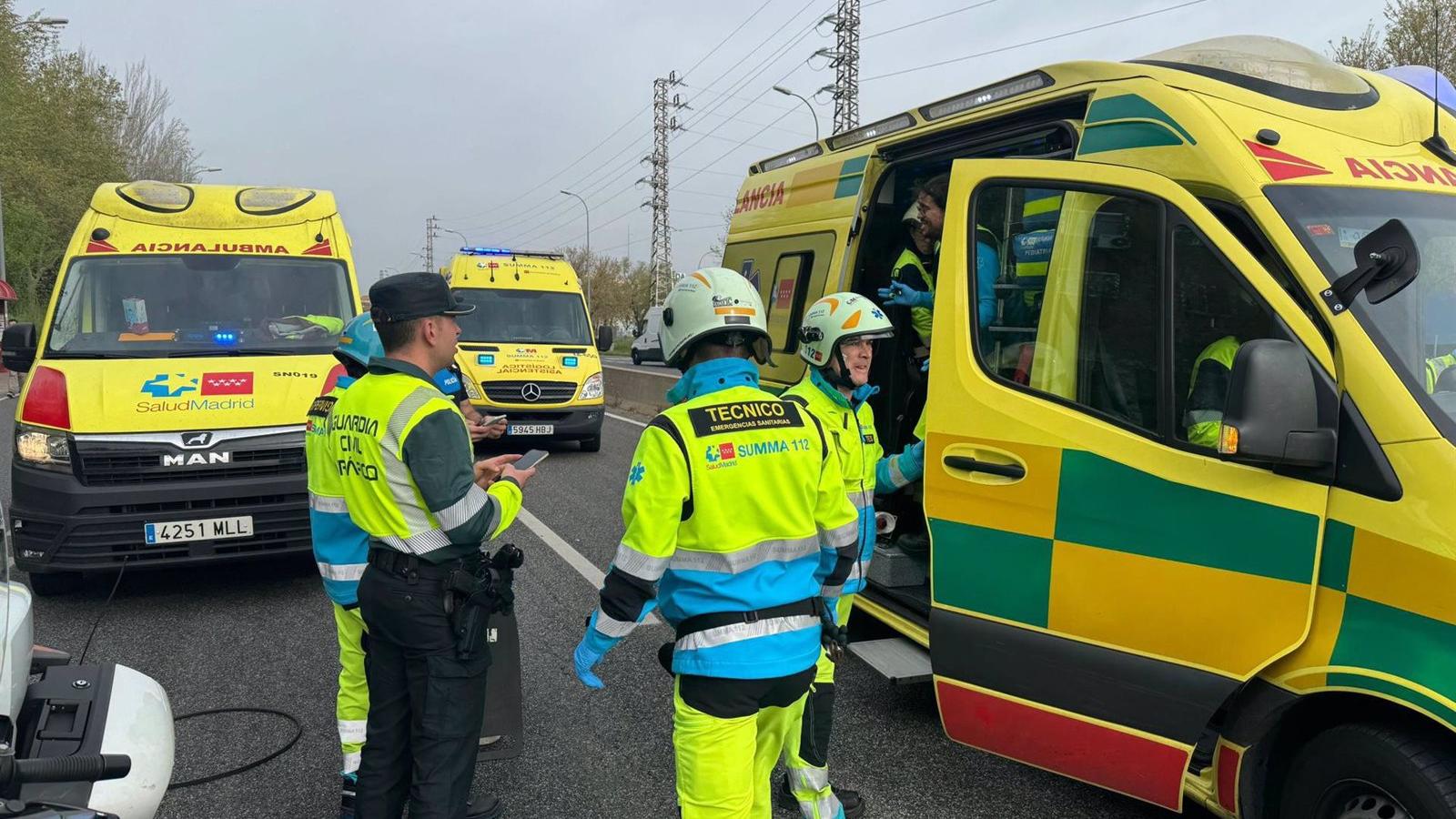  Tres fallecidos y dos heridos muy graves en un accidente de tráfico en Leganés