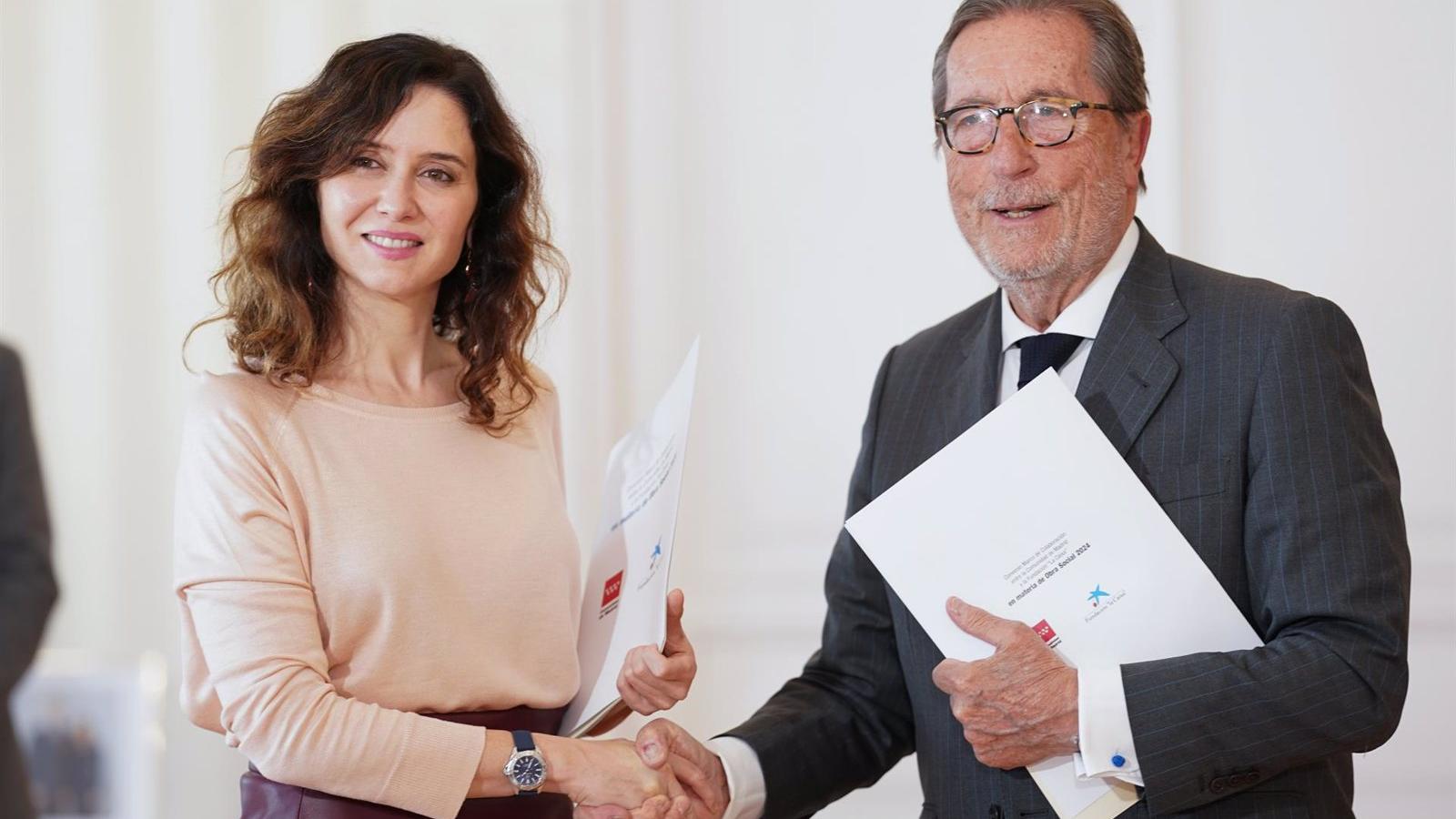 La Comunidad de Madrid y la Fundación 'la Caixa' invertirán 70 millones en actuaciones sociales conjuntas