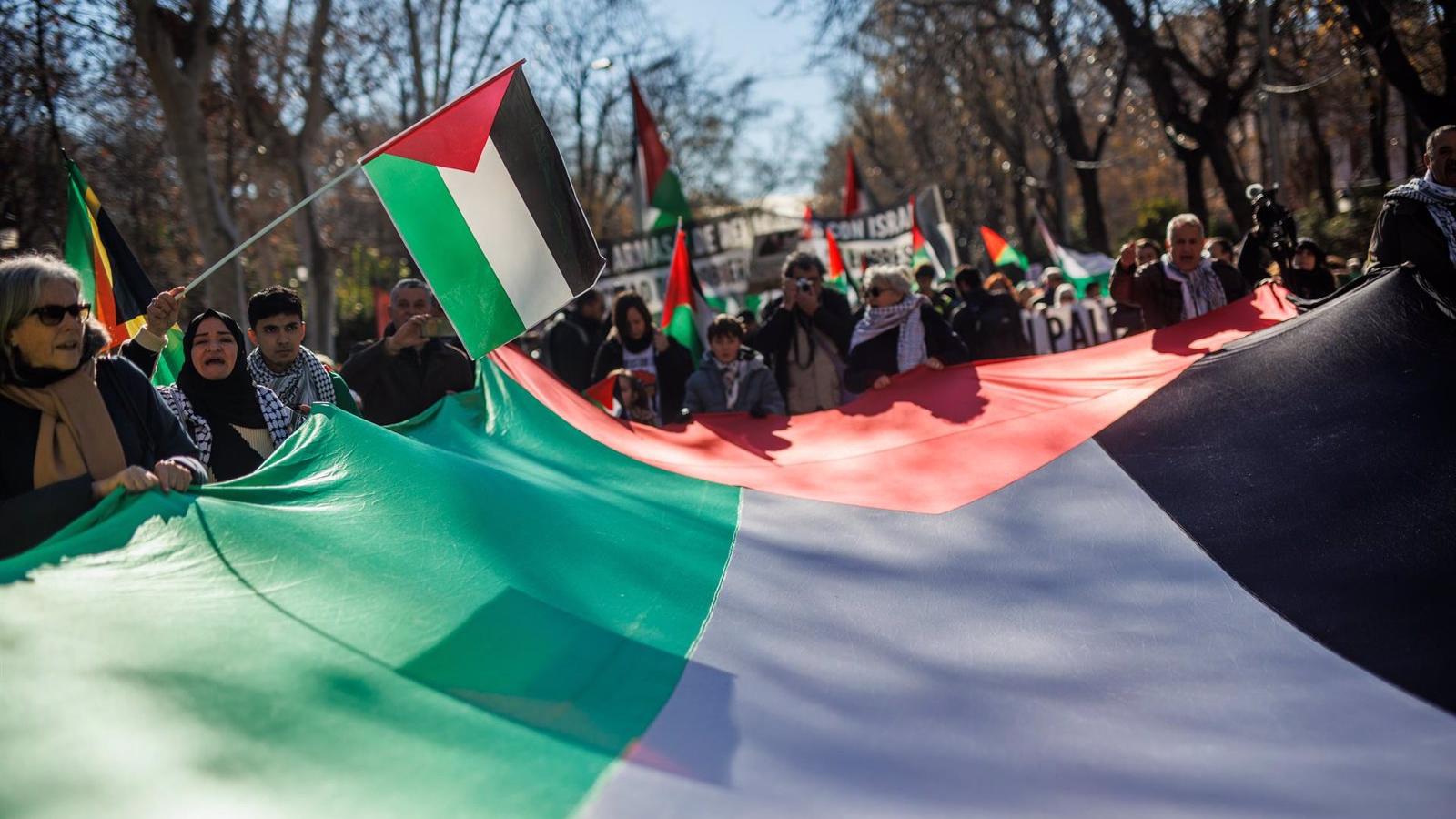 Detenida una mujer acusada de agredir y proferir insultos antisemitas en una manifestación a favor de Palestina