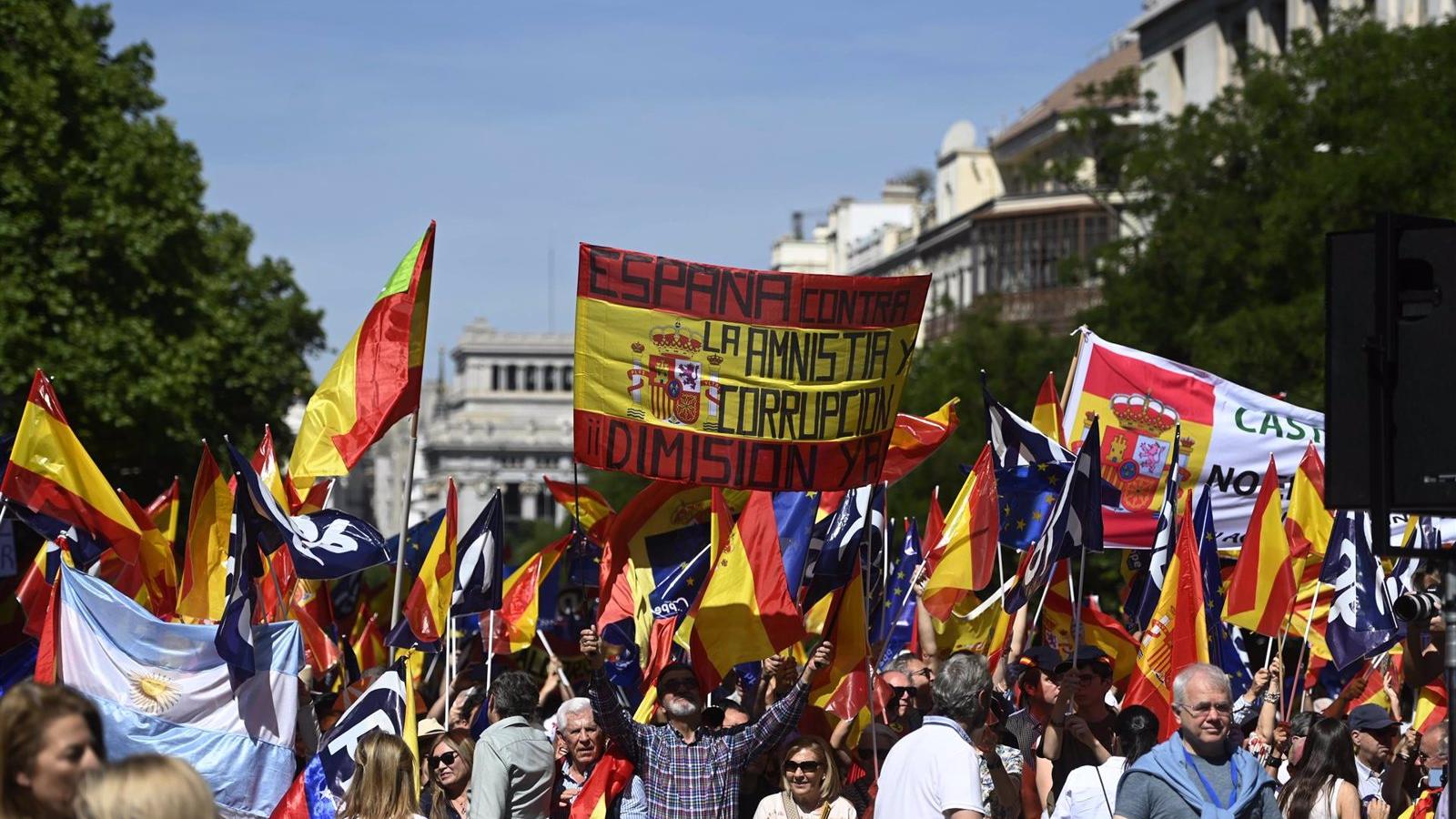 Manifestación del Partido Popular en Madrid contra la amnistía y el Gobierno de Pedro Sánchez