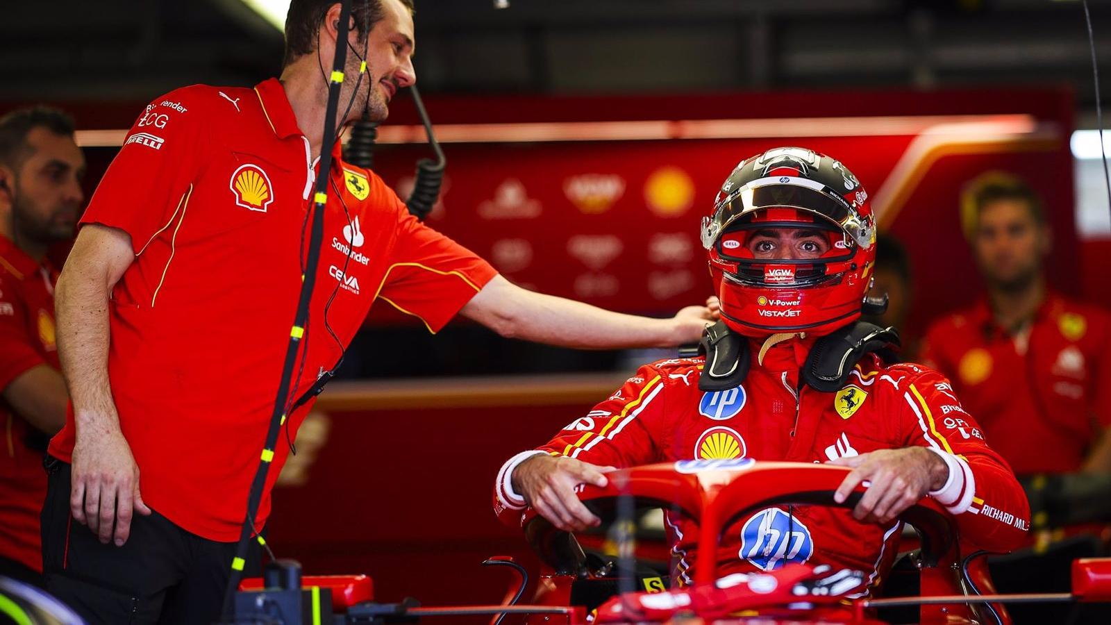 Sainz celebra el triunfo de Leclerc en Mónaco