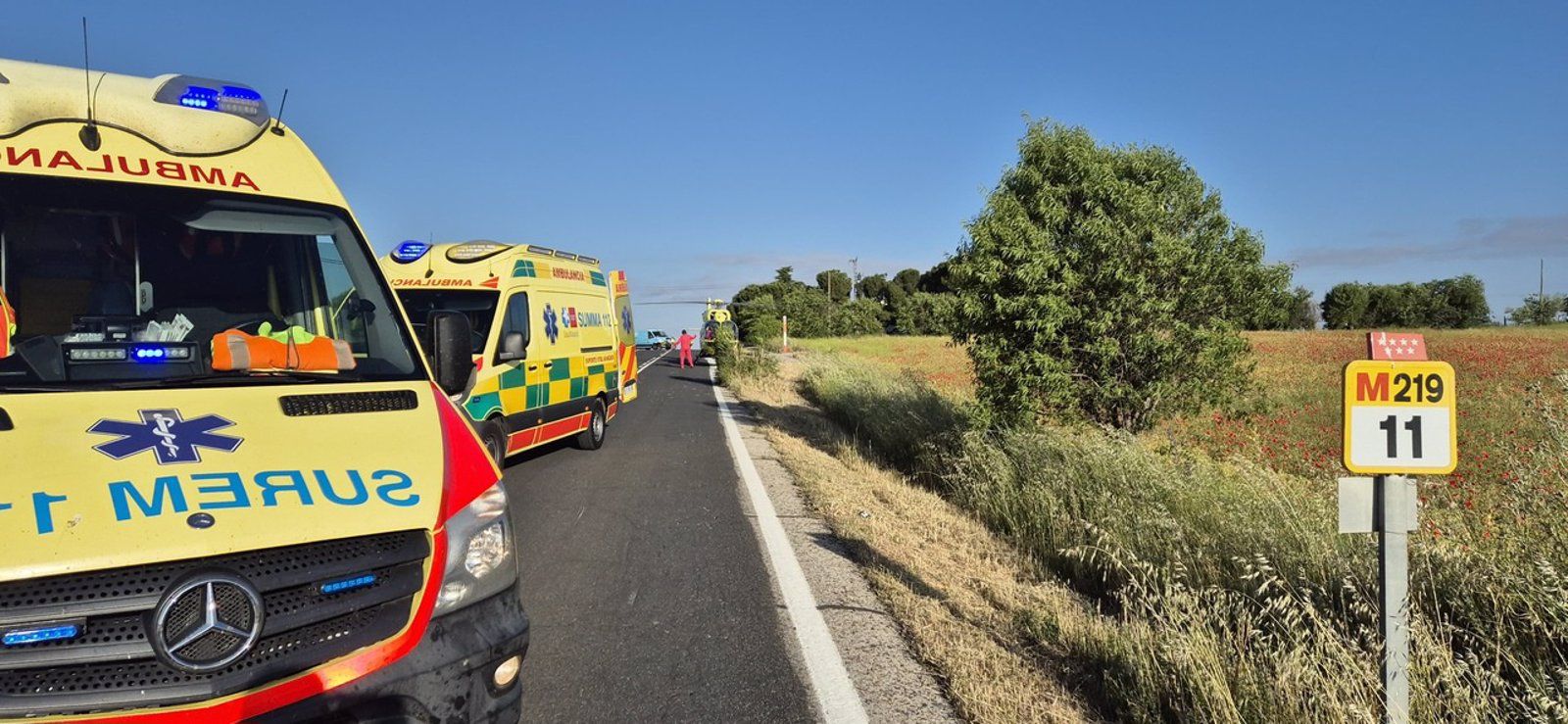 Fallece un motorista en un accidente en Pozuelo del Rey