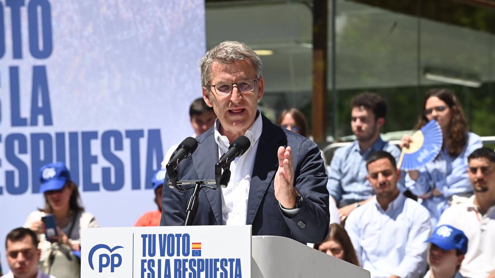 Feijóo destaca su propuesta fiscal para jóvenes y pide su voto: "Sin vosotros, España no tiene futuro"