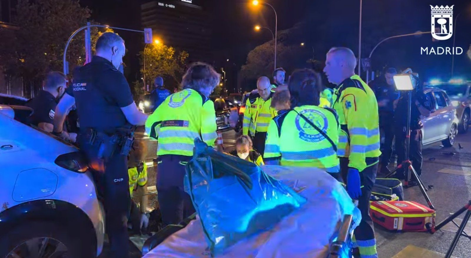 Un hombre gravemente herido en un atropello múltiple en la Castellana